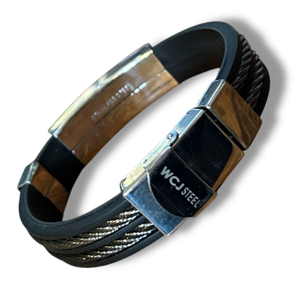 WCJ STEEL West Coast Jewelry Steel Cable Bracelet